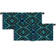 thumbnail image 1 of LALILO Kitchen Curtain Valance Tie Dye Indigo Boho Ink Rod Pocket Window Curtain 52"x 18" Set of 2, 1 of 7