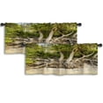thumbnail image 1 of LALILO Kitchen Curtain Valance Tree Roots Coastal Beach Rod Pocket Window Curtain 52"x 18" Set of 2, 1 of 7