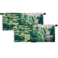 thumbnail image 1 of LALILO Kitchen Curtain Valance Trees Christmas Tree Rod Pocket Window Curtain 52"x 18" Set of 2, 1 of 6