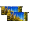 thumbnail image 1 of LALILO Kitchen Curtain Valance Trees Tokyo Autumn Yellow Rod Pocket Window Curtain 52"x 18" Set of 2, 1 of 7
