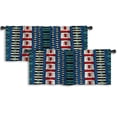 thumbnail image 1 of LALILO Kitchen Curtain Valance Tribal Ornament African Rod Pocket Window Curtain 52"x 18" Set of 2, 1 of 5
