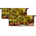 thumbnail image 1 of LALILO Kitchen Curtain Valance Tropical Island Sunset Nature Rod Pocket Window Curtain 52"x 18" Set of 2, 1 of 7