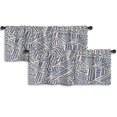 thumbnail image 1 of LALILO Kitchen Curtain Valance Unique Geometric Ethnic Aztec Rod Pocket Window Curtain 52"x 18" Set of 2, 1 of 5