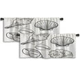 thumbnail image 1 of LALILO Kitchen Curtain Valance Various Beautiful Sea Shells Rod Pocket Window Curtain 52"x 18" Set of 2, 1 of 5