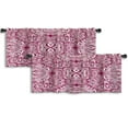 thumbnail image 1 of LALILO Kitchen Curtain Valance Vintage Bohemian Floral Rod Pocket Window Curtain 52"x 18" Set of 2, 1 of 7