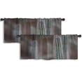 thumbnail image 1 of LALILO Kitchen Curtain Valance Vintage Card With Flowers Rod Pocket Window Curtain 52"x 18" Set of 2, 1 of 7
