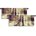 thumbnail image 1 of LALILO Kitchen Curtain Valance Vintage Nature Landscape Rod Pocket Window Curtain 52"x 18" Set of 2, 1 of 7