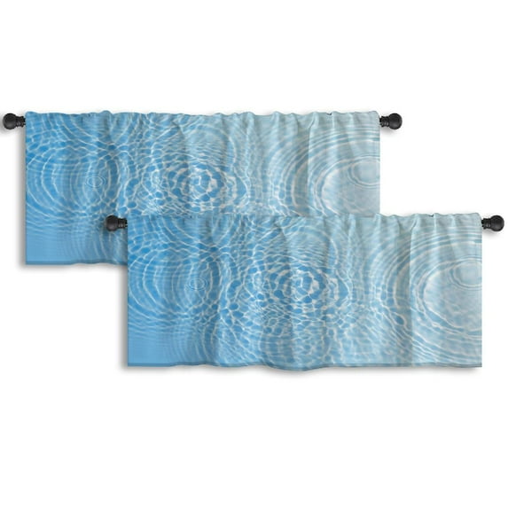 LALILO Kitchen Curtain Valance Watercolor Animal Colorful Rod Pocket Window Curtain 52"x 18" Set of 2