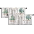 thumbnail image 1 of LALILO Kitchen Curtain Valance Watercolor Christmas Christmas Rod Pocket Window Curtain 52"x 18" Set of 2, 1 of 5