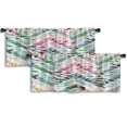 thumbnail image 1 of LALILO Kitchen Curtain Valance Watercolor Ethnic Tribal Rod Pocket Window Curtain 52"x 18" Set of 2, 1 of 5