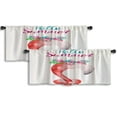 thumbnail image 1 of LALILO Kitchen Curtain Valance Watercolor Flamingo Rod Pocket Window Curtain 52"x 18" Set of 2, 1 of 6