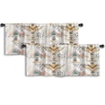 thumbnail image 1 of LALILO Kitchen Curtain Valance Watercolor Geometric Rod Pocket Window Curtain 52"x 18" Set of 2, 1 of 5