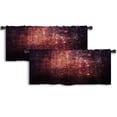 thumbnail image 1 of LALILO Kitchen Curtain Valance Watercolor Green And Orange Rod Pocket Window Curtain 52"x 18" Set of 2, 1 of 7