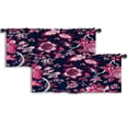 thumbnail image 1 of LALILO Kitchen Curtain Valance With Fantasy Flowers Rod Pocket Window Curtain 52"x 18" Set of 2, 1 of 7