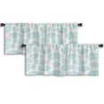 thumbnail image 1 of LALILO Kitchen Curtain Valance With Spiral Shells Marine Theme Rod Pocket Window Curtain 52"x 18" Set of 2, 1 of 5
