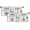 thumbnail image 1 of LALILO Kitchen Curtain Valance With Stars Ink Moon Repeat Rod Pocket Window Curtain 52"x 18" Set of 2, 1 of 5
