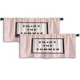 thumbnail image 1 of LALILO Kitchen Curtain Valance Zebras National Park Tanzania Rod Pocket Window Curtain 52"x 18" Set of 2, 1 of 7