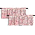 thumbnail image 1 of LALILO Kitchen Curtain Valance Zen Cat Square Mandala Ornate Rod Pocket Window Curtain 52"x 18" Set of 2, 1 of 5