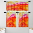 thumbnail image 1 of LALILO Kitchen Curtains and Valances Set of 3 36" Abstraction Window Treatment Tiers for Window Decor, 1 of 5
