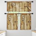 thumbnail image 1 of LALILO Kitchen Curtains and Valances Set of 3 36" Adventure Window Treatment Tiers for Window Decor, 1 of 5