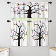thumbnail image 1 of LALILO Kitchen Curtains and Valances Set of 3 36" Alphabet Window Treatment Tiers for Window Decor, 1 of 5