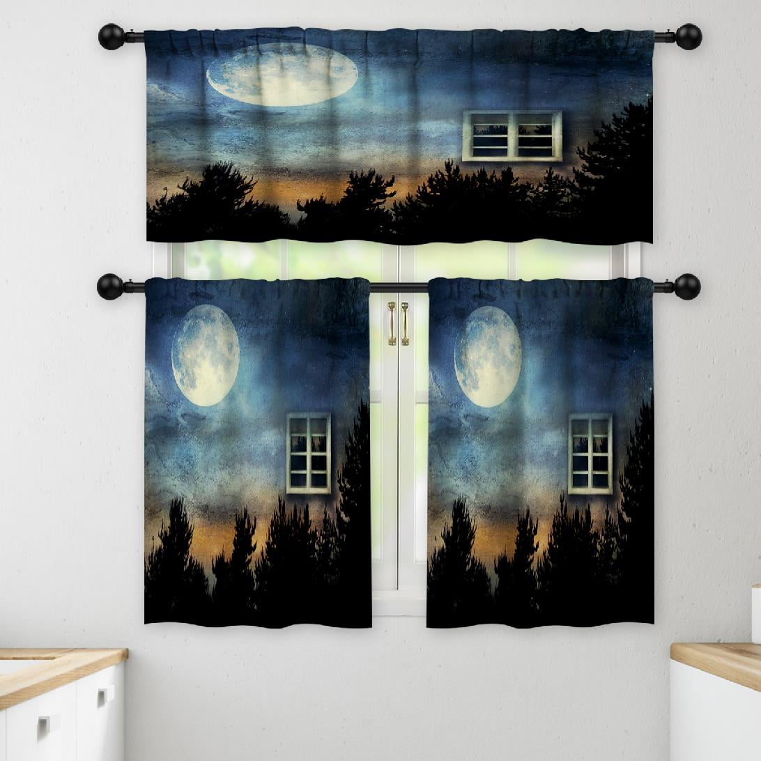 Visual Reference: Lalilo Kitchen Curtains And Valances Set Of 3 36 Artistic