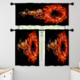 thumbnail image 1 of LALILO Kitchen Curtains and Valances Set of 3 36" Baseball Window Treatment Tiers for Window Decor, 1 of 5