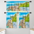 thumbnail image 1 of LALILO Kitchen Curtains and Valances Set of 3 36" Beach Window Treatment Tiers for Window Decor, 1 of 5
