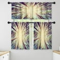 thumbnail image 1 of LALILO Kitchen Curtains and Valances Set of 3 36" Blue Window Treatment Tiers for Window Decor, 1 of 5