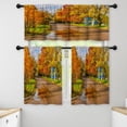 thumbnail image 1 of LALILO Kitchen Curtains and Valances Set of 3 36" Colorful Window Treatment Tiers for Window Decor, 1 of 5