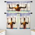 thumbnail image 1 of LALILO Kitchen Curtains and Valances Set of 3 36" Fitness Window Treatment Tiers for Window Decor, 1 of 5