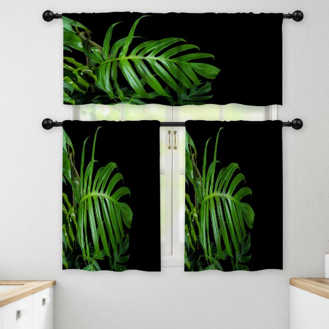 Curated visual reference: Fresh Look at Lalilo Kitchen Curtains And Valances Set Of 3 36 Green