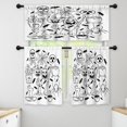 thumbnail image 1 of LALILO Kitchen Curtains and Valances Set of 3 36" Halloween Window Treatment Tiers for Window Decor, 1 of 5