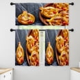 thumbnail image 1 of LALILO Kitchen Curtains and Valances Set of 3 36" Halloween Window Treatment Tiers for Window Decor, 1 of 5