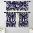 thumbnail image 1 of LALILO Kitchen Curtains and Valances Set of 3 36" Ikat Tie Window Treatment Tiers for Window Decor, 1 of 5