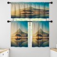 thumbnail image 1 of LALILO Kitchen Curtains and Valances Set of 3 36" Lake Japan Window Treatment Tiers for Window Decor, 1 of 5