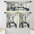 thumbnail image 1 of LALILO Kitchen Curtains and Valances Set of 3 36" Modern Window Treatment Tiers for Window Decor, 1 of 5