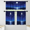thumbnail image 1 of LALILO Kitchen Curtains and Valances Set of 3 36" Night Sky Window Treatment Tiers for Window Decor, 1 of 5