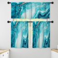 thumbnail image 1 of LALILO Kitchen Curtains and Valances Set of 3 36" Ocean Art Window Treatment Tiers for Window Decor, 1 of 5