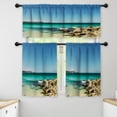 thumbnail image 1 of LALILO Kitchen Curtains and Valances Set of 3 36" Rocks Window Treatment Tiers for Window Decor, 1 of 5