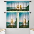 thumbnail image 1 of LALILO Kitchen Curtains and Valances Set of 3 36" Romantic Window Treatment Tiers for Window Decor, 1 of 5