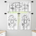 thumbnail image 1 of LALILO Kitchen Curtains and Valances Set of 3 36" Solar Window Treatment Tiers for Window Decor, 1 of 5
