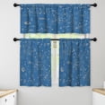thumbnail image 1 of LALILO Kitchen Curtains and Valances Set of 3 36" Space Window Treatment Tiers for Window Decor, 1 of 5