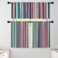 thumbnail image 1 of LALILO Kitchen Curtains and Valances Set of 3 36" Stripe Window Treatment Tiers for Window Decor, 1 of 5