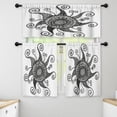 thumbnail image 1 of LALILO Kitchen Curtains and Valances Set of 3 36" Sun Art Window Treatment Tiers for Window Decor, 1 of 5