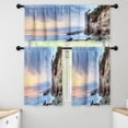 thumbnail image 1 of LALILO Kitchen Curtains and Valances Set of 3 36" Sunset Window Treatment Tiers for Window Decor, 1 of 5