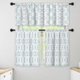 thumbnail image 1 of LALILO Kitchen Curtains and Valances Set of 3 36" Tie Dye Window Treatment Tiers for Window Decor, 1 of 5