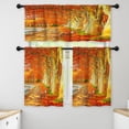 thumbnail image 1 of LALILO Kitchen Curtains and Valances Set of 3 36" Trees Window Treatment Tiers for Window Decor, 1 of 5
