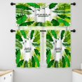 thumbnail image 1 of LALILO Kitchen Curtains and Valances Set of 3 36" Tropical Window Treatment Tiers for Window Decor, 1 of 5