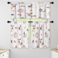 thumbnail image 1 of LALILO Kitchen Curtains and Valances Set of 3 36" Watercolor Window Treatment Tiers for Window Decor, 1 of 5